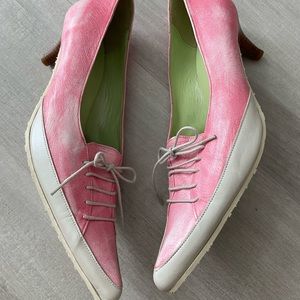 Peter Kent Leather Kitten Heels